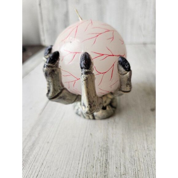 Vintage skeleton eyeball wax candle Halloween prop decor - Picture 5 of 10